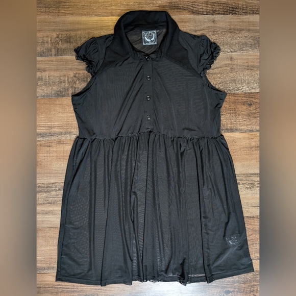 Killstar Eve's Hollow Mesh See Thru Dress Size 4XL (20-22) In Black Goth Rave - Picture 1 of 12